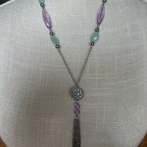 Silver and Purple Necklace